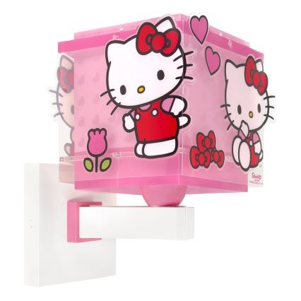 Dalber 73269 - HELLO KITTY lasten seinävalaisin 1x E27/15W/230V, vaaleanpunainen