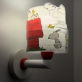 Dalber 76309 - SNOOPY lasten seinävalaisin 1xE27/15W/230V valkoinen/punainen