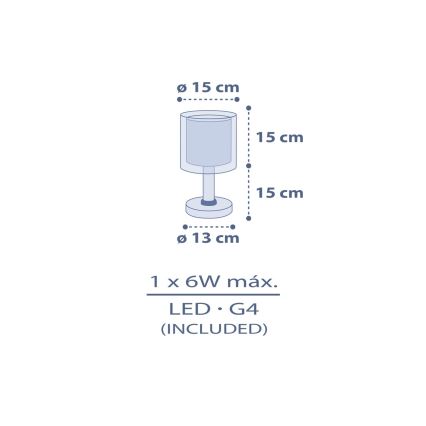 Dalber 76631 - LED Lastenlamppu MOON DREAMS 1xG4/4W/230V sininen