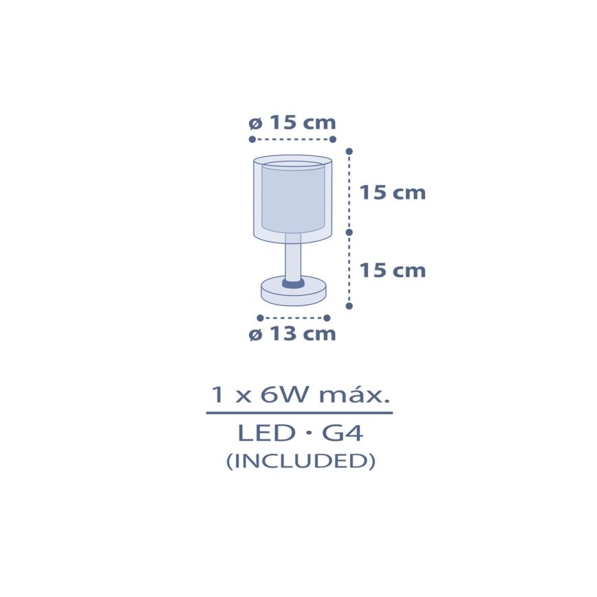 Dalber 76631 - LED Lastenlamppu MOON DREAMS 1xG4/4W/230V sininen
