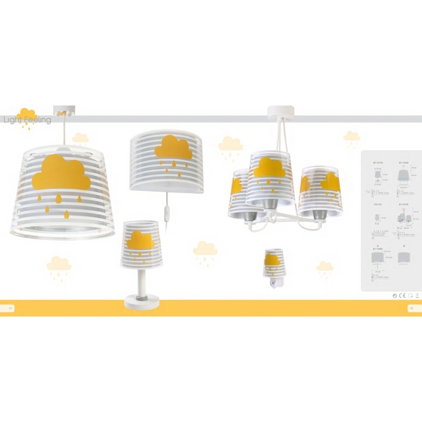 Dalber 81192E - Lasten kattokruunu LIGHT FEELING 1xE27/60W/230V