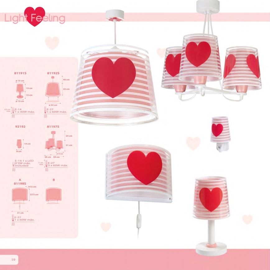 Dalber 81197S - Lasten kattokruunu LIGHT FEELING 3xE27/60W/230V