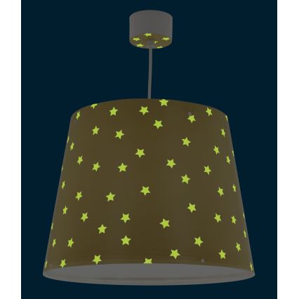 Dalber 82212A - Lasten kattokruunu STAR LIGHT 1xE27/60W/230V keltainen