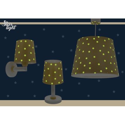 Dalber 82212A - Lasten kattokruunu STAR LIGHT 1xE27/60W/230V keltainen