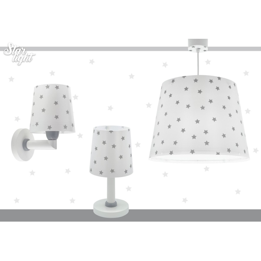 Dalber 82212B - Lasten kattokruunu STAR LIGHT 1xE27/60W/230V valkoinen
