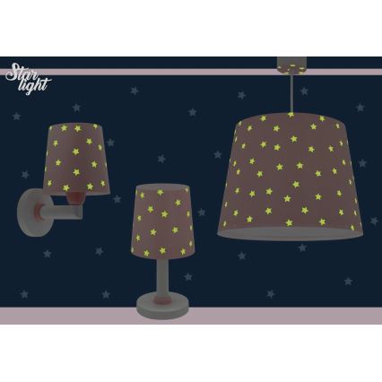 Dalber 82212S - Lasten kattokruunu STAR LIGHT 1xE27/60W/230V pinkki
