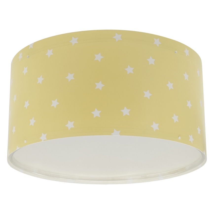 Dalber 82216A - Lasten kattovalaisin STAR LIGHT 2xE27/60W/230V keltainen