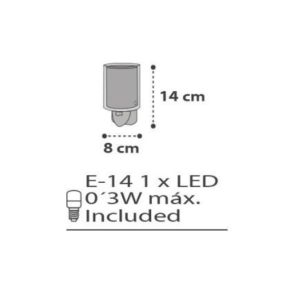 Dalber D-41415E - LED-pistokelamppu CLOUDS 1xE14/0,5W/230V