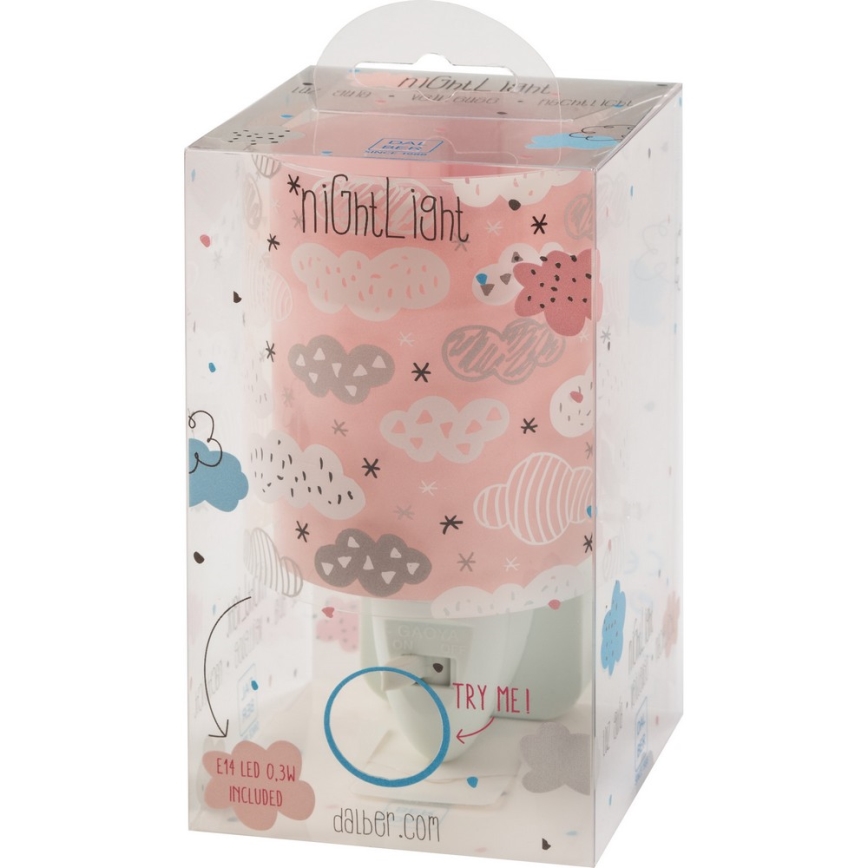 Dalber D-41415S - LED-yövalo CLOUDS 1xE14/0,5W/230V