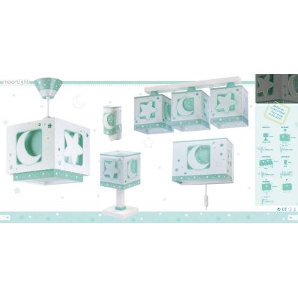 Dalber D-63238H - Lasten seinävalaisin MOONLIGHT 1xE27/60W/230V