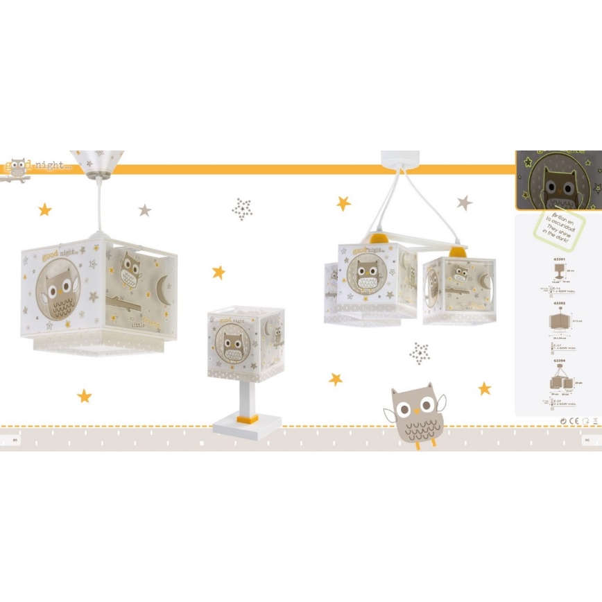 Dalber D-63392 - Lasten kattokruunu GOOD NIGHT 1xE27/60W/230V