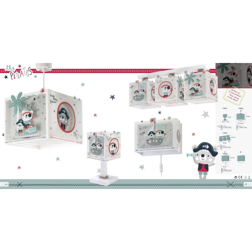 Dalber D-74551 - Lasten pöytävalaisin PIRATES 1xE14/40W/230V