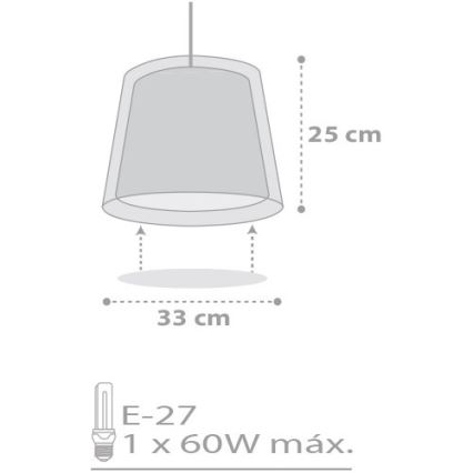 Dalber D-81212L - Lasten riipuskattokruunu narulla STARS 1xE27/60W/230V