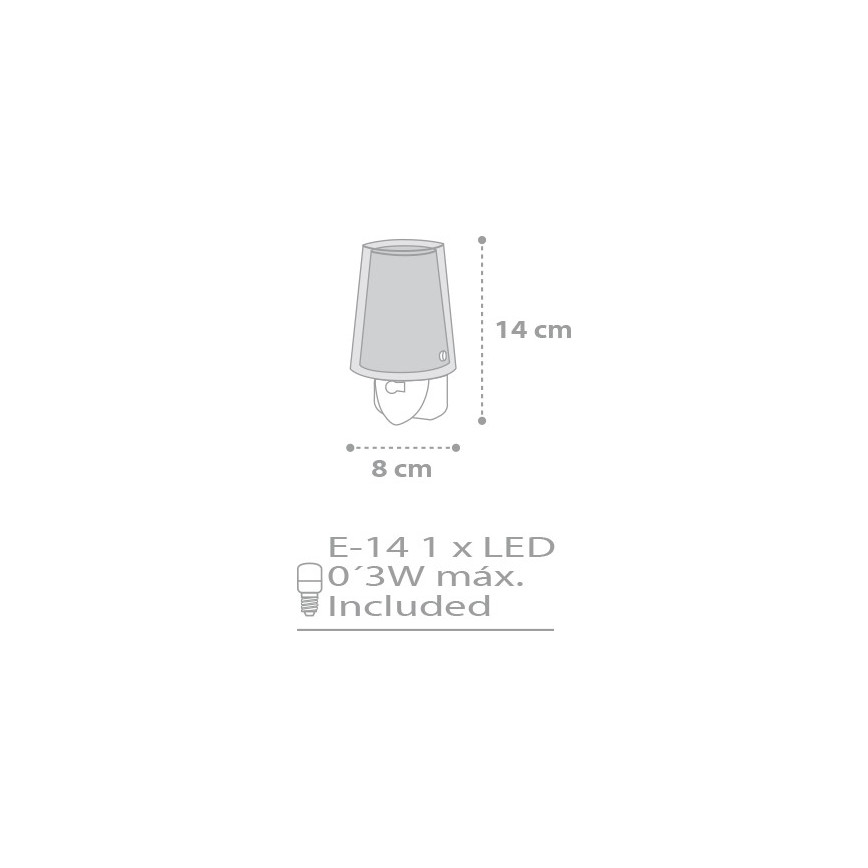 Dalber D-81215L - LED-yövalo STARS 1xE14/0,5W/230V