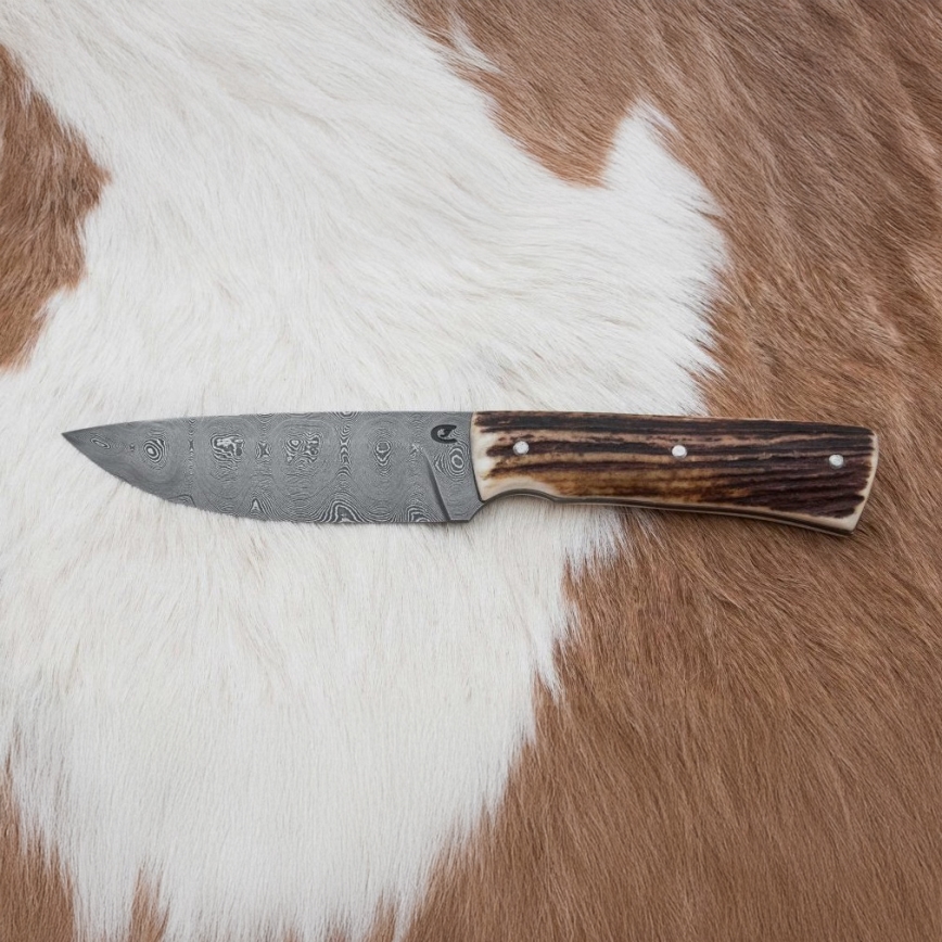 Damaskos metsästysveitsi 11 cm poronsarvet