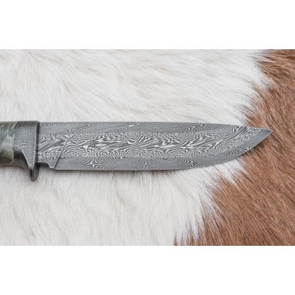 Damaskos metsästysveitsi 14 cm kastanjapuu