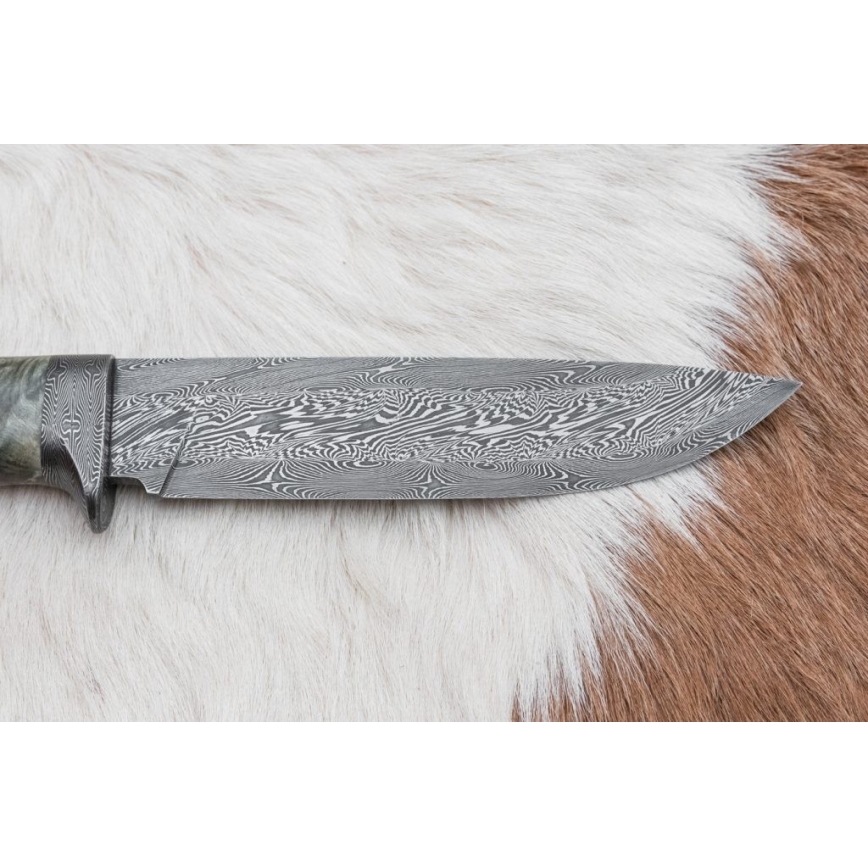 Damaskos metsästysveitsi 14 cm kastanjapuu