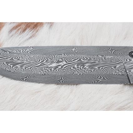 Damaskos metsästysveitsi 14 cm kastanjapuu