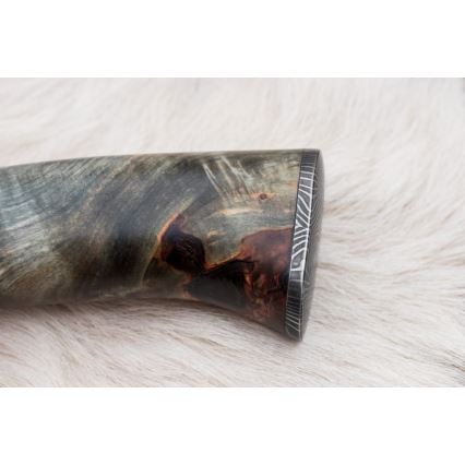 Damaskos metsästysveitsi 14 cm kastanjapuu