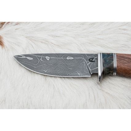 Damaskos metsästysveitsi 9,7 cm saksanpähkinä/vaahtera