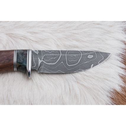 Damaskos metsästysveitsi 9,7 cm saksanpähkinä/vaahtera