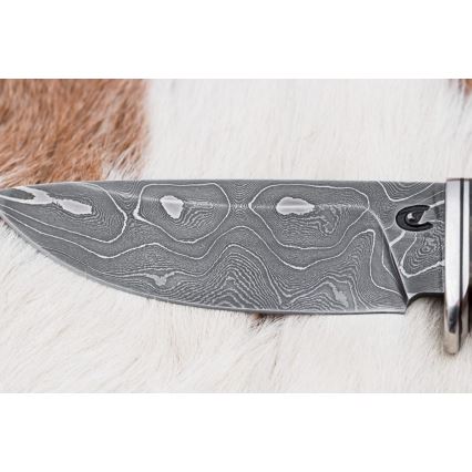 Damaskos metsästysveitsi 9,7 cm saksanpähkinä/vaahtera