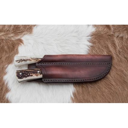 Damaskos metsästysveitsi minisahalla 11 cm poronsarvet