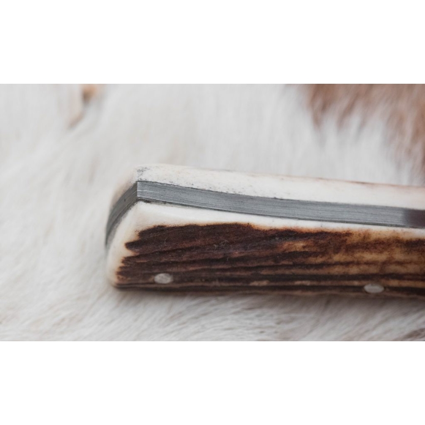 Damaskos metsästysveitsi minisahalla 11 cm poronsarvet