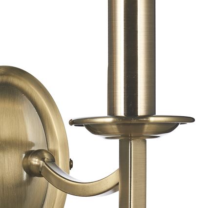 Där Lighting AMB0975 - Seinävalaisin AMBASSADOR 2xE14/40W/230V messinki