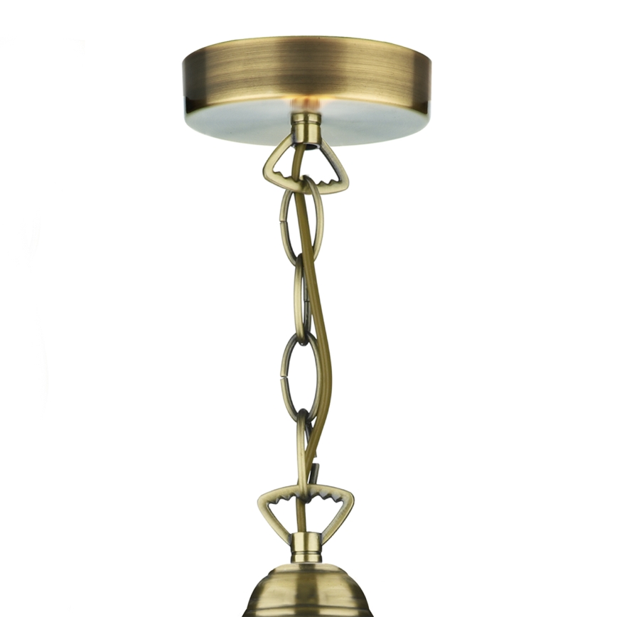 Där Lighting ARD866 - ARDECHE ketjulla ripustettava kattokruunu 1xE27/60W/230V messinki/savunruskea