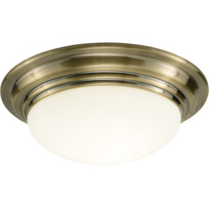 Där Lighting BAR5075 - Kylpyhuoneen kattovalaisin BARCLAY 1xE27/60W/230V halkaisija 38 cm messinki