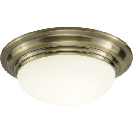 Där Lighting BAR5275 - Kylpyhuoneen kattovalaisin BARCLAY 1xE27/60W/230V, halkaisija 31 cm, messinki