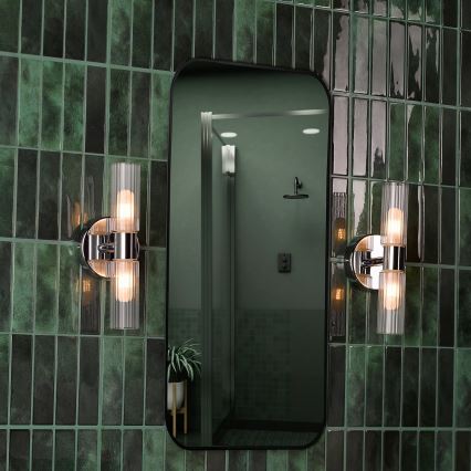 Där Lighting BOL0950 - Kylpyhuoneen seinävalaisin BOLTON 2xG9/5W/230V IP44 kiiltävä kromi