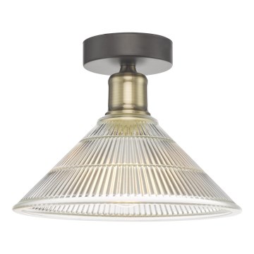 Där Lighting BOY0175 - Kattovalaisin BOYD 1xE27/60W/230V Ø 25 cm messinki/kirkas