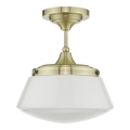 Där Lighting CAD0175 - Kylpyhuoneen pinta-asennettu kattovalaisin CADEN 1xE27/60W/230V IP44 messinki