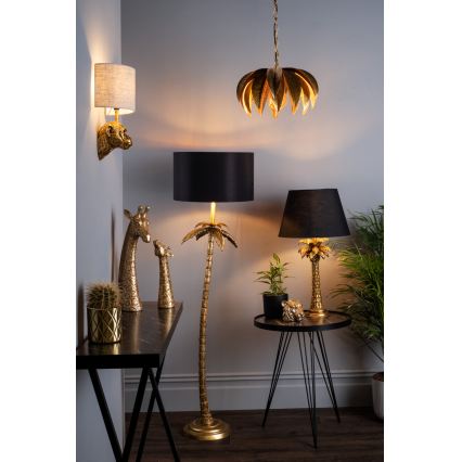 Där Lighting CAR0135 - ketjulla roikkuva CARA-kattokruunu, 1xE27/60W/230V, kultainen