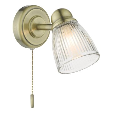 Där Lighting CED0775 - Kylpyhuoneen seinävalaisin CEDRIC 1xG9/25W/230V IP44 messinki