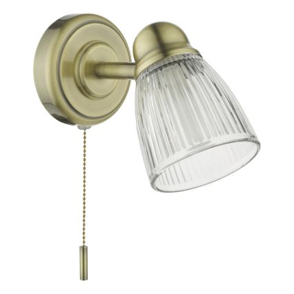 Där Lighting CED0775 - Kylpyhuoneen seinävalaisin CEDRIC 1xG9/25W/230V IP44 messinki