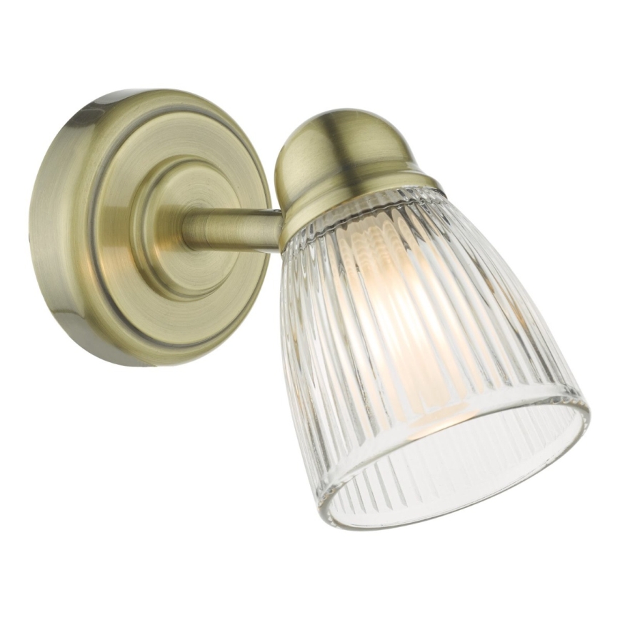 Där Lighting CED0775 - Kylpyhuoneen seinävalaisin CEDRIC 1xG9/25W/230V IP44 messinki