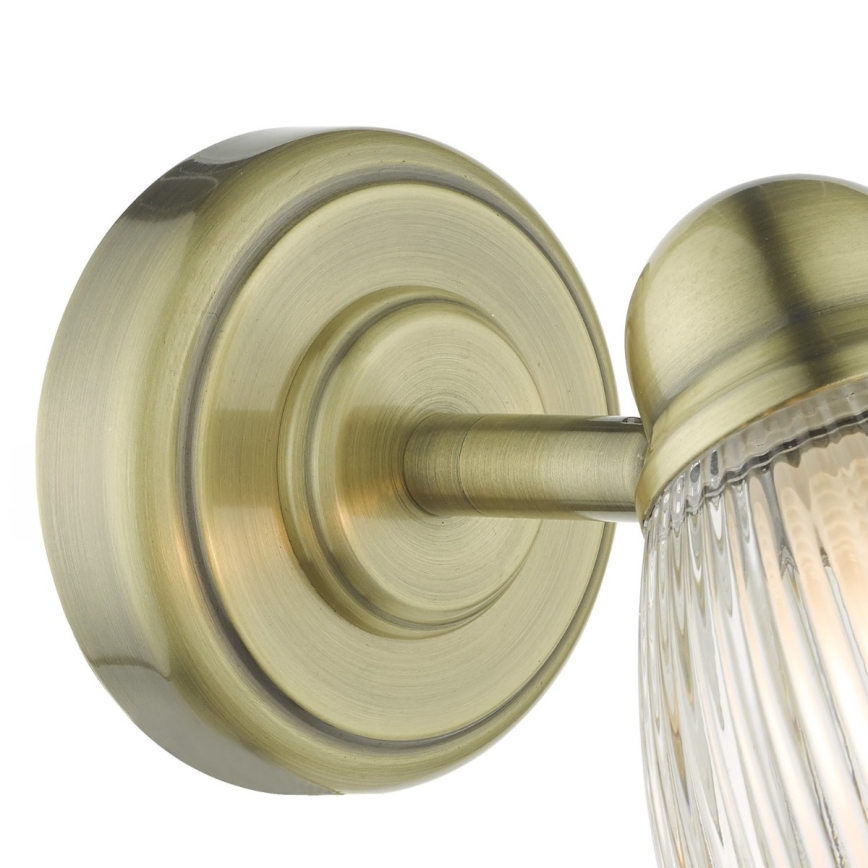 Där Lighting CED0775 - Kylpyhuoneen seinävalaisin CEDRIC 1xG9/25W/230V IP44 messinki