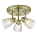 Där Lighting CED7675 - Kylpyhuoneen kohdevalaisin CEDRIC 3xG9/25W/230V IP44 messinki