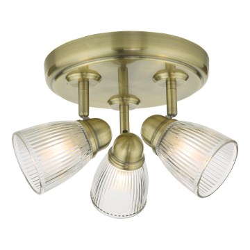 Där Lighting CED7675 - Kylpyhuoneen kohdevalaisin CEDRIC 3xG9/25W/230V IP44 messinki