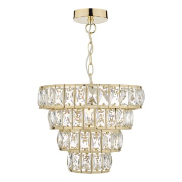 Där Lighting CER0135 - Ketjulla roikkuva riippuvalaisin CERYS 1xE27/60W/230V, kultainen