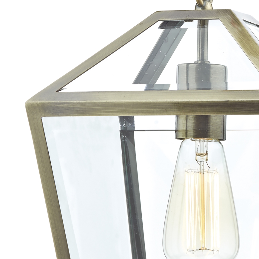 Där Lighting CHU0175 - CHURCHILL kattokruunu ketjulla 1xE27/60W/230V, messinki