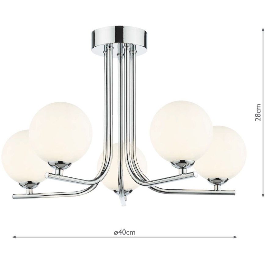 Där Lighting CRA5450-02 - Kattokruunu CRADLE varrella 5xG9/25W/230V kiiltävä kromi