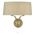 Där Lighting CRI0929 - Seinävalaisin CRISTIN 2xE14/40W/230V messinki/taupe