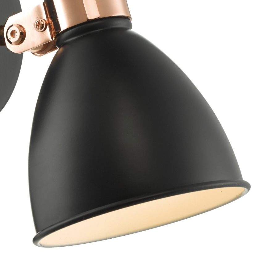 Där Lighting FRE0722 - Seinään kiinnitettävä FREDERICK-kohdevalaisin 1xE14/40W/230V musta