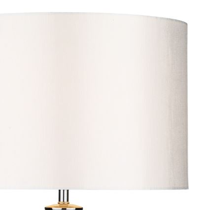 Där Lighting HIN4208 - Pöytälamppu HINTON 1xE27/60W/230V valkoinen/kiiltävä kromi