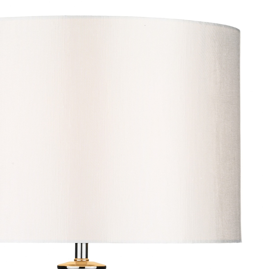 Där Lighting HIN4208 - Pöytälamppu HINTON 1xE27/60W/230V valkoinen/kiiltävä kromi