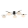 Där Lighting JAS5422 - Pinta-asenteinen kattokruunu JASPER 5xG9/25W/230V musta